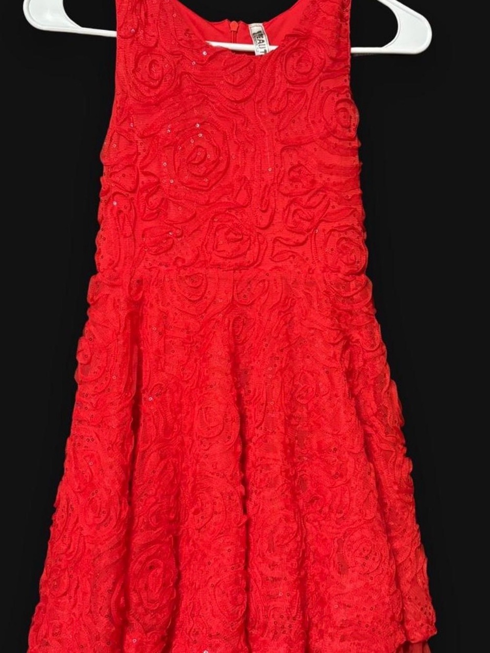 Beautees Red Textured Circle Skater Dress/Skirt
Girls size 10